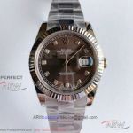 Noob Factory 904L Rolex Datejust 41mm Oyster Men's Watch - Chocolate Dial Copy 3255 Automatic